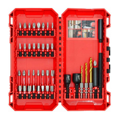 Набір біт і свердл Milwaukee Shockwave, сталь, кейс, 40шт