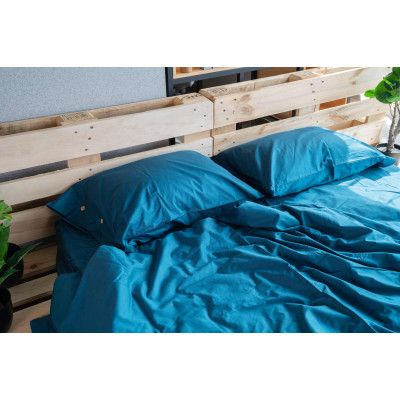 Простирадло ARDESTO Mix&Match, 180х240см, 100% бавовна, сатин, синій