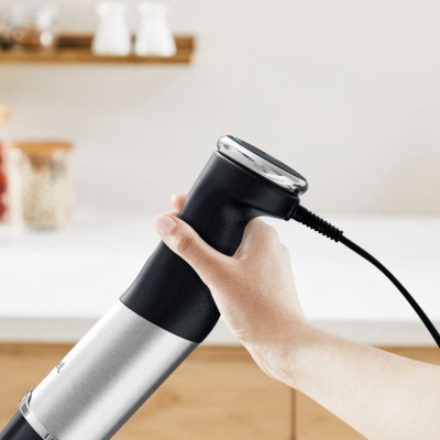 Блендер Tefal заглибний Quickchef+ 1000Вт, 3в1, чаша-800мл, чопер-500мл, турборежим, сріблясто-чорний HB673830