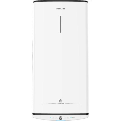 Водонагрівач електричний  Ariston VELIS PRO 100 EU плаский, слім, 100л, 2*1,5 кВт, емал. нагр. ел, ун. монтаж, ел. кер-ня, B, білий