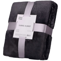 Плед ARDESTO Flannel, 160х200см, 100% поліестер, темно-сірий