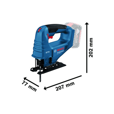 Bosch Лобзик GST 183-LI акумуляторний безщітковий 18В 0-3300об·хв хід 20мм 1.6кг без АКБ та ЗП