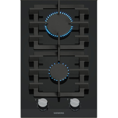 Варильна поверхня Siemens газова на склі, 30см, Доміно, чорний Варильна поверхня Siemens газова на склі, 30см, Доміно, чорний