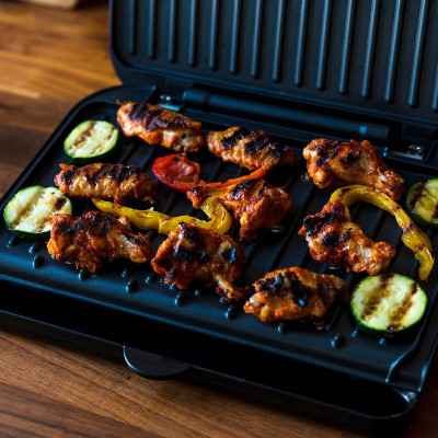 Гриль George Foreman прижимний Fit Grill Medium 1630Вт, темп. режимів-1, пластик, чорний