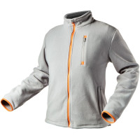 Кофта робоча Neo Tools Outdoor, флісова, 300г/м кв, на блискавці, S(48), сірий світлий