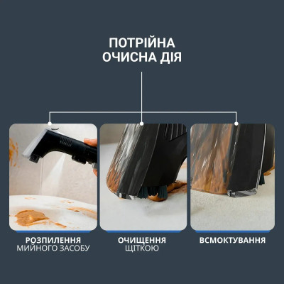 Пилосос Rowenta миючий Clean It Hot & Cold, 1150Вт, конт пил -1,5л, вода -2,3л, 13500 Па, 2 насадки, чорно-червоний Пилосос Rowenta миючий Clean It Hot & Cold, 1150Вт, конт пил -1,5л, вода -2,3л, 13500 Па, 2 насадки, чорно-червоний