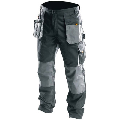 Штани робочі Tolsen, посилена тканина, щільність 260 г/м2, посилений шов, XL(54), чорно-сірий Штани робочі Tolsen, посилена тканина, щільність 260 г/м2, посилений шов, XL(54), чорно-сірий