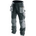 Штани робочі Tolsen, посилена тканина, щільність 260 г/м2, посилений шов, XL(54), чорно-сірий