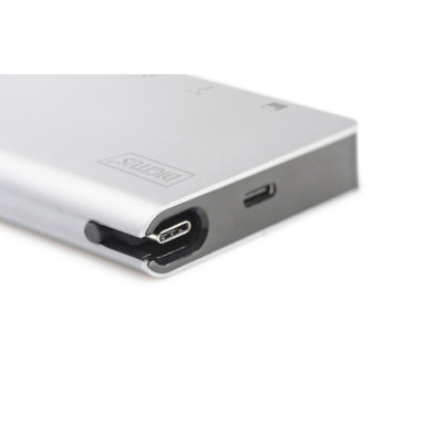Digitus Хаб USB-C > HDMI/VGA/2xUSB-A/USB-C/SD/MicroSD/RJ54
