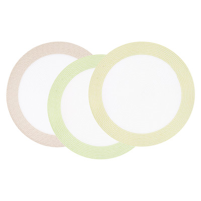 Килимок сервірувальний ARDESTO, 38см, поліпропілен, кругла, біло-зелений