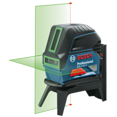 Bosch Нівелір лазерний GCL 2-15G + RM1 + кейс, до 15м, ± 0,3 мм/м, IP 54, зелений промінь
