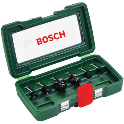 Набір фрез Bosch Professional Expert for Wood 6мм 6шт 0.29кг Набір фрез Bosch Professional Expert for Wood 6мм 6шт 0.29кг
