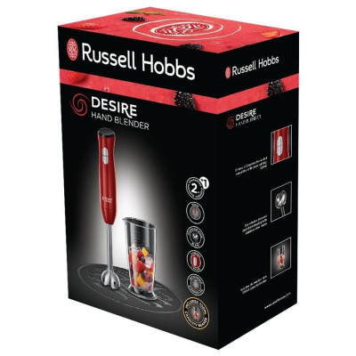 Блендер Russell Hobbs погружной Desire 600Вт, чаша-500мл, красный