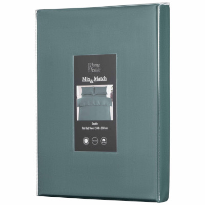 Простирадло ARDESTO Mix&Match Premium, 240x260см, 100% бавовна, сатин, зелений