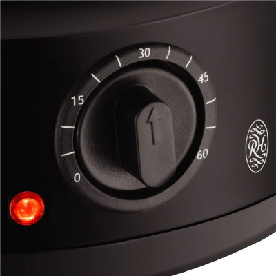 Пароварка Russell Hobbs Kitchen Collection 400Вт, чаша-2.3/3.3л, резервуар для воды -0.5л, механическое управление, 3 яруса, пластик, черный