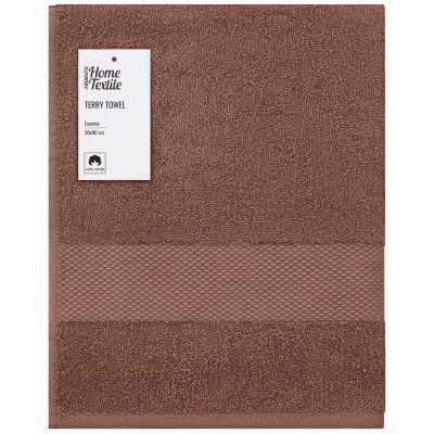 Рушник махровий ARDESTO Essence 50х90см, 100% бавовна, коричневий Рушник махровий ARDESTO Essence 50х90см, 100% бавовна, коричневий