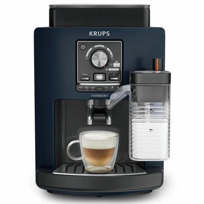 Кавомашина Krups Harmony Milk 1.7л, зерно, автомат.капучинатор, авторецептів - 5, синій Кавомашина Krups Harmony Milk 1.7л, зерно, автомат.капучинатор, авторецептів - 5, синій