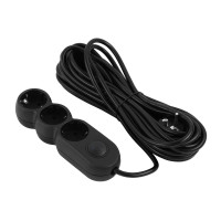 2E Подовжувач мережевий Plus 3хТип F, 3х1мм кв, 10A, 10м, чорний 2E Подовжувач мережевий Plus 3хТип F, 3х1мм кв, 10A, 10м, чорний