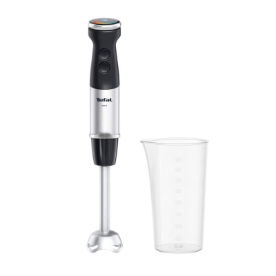 Блендер Tefal заглибний Quickchef+ 1000Вт, 3в1, чаша-800мл, чопер-500мл, турборежим, сріблясто-чорний HB673830