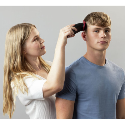 Машинка для стрижки Remington Easy Fade Pro, мережа+акум., роторний мотор, насадок-19, кейс, аксесуари в компл., червоно-чорний Машинка для стрижки Remington Easy Fade Pro, мережа+акум., роторний мотор, насадок-19, кейс, аксесуари в компл., червоно-чорний
