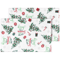 Набір серветок серв. ARDESTO Christmas Tree 30х45см, 2шт, 100% поліестер, зелений