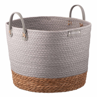 Кошик ARDESTO Minimalism 35х35х27см, паперовий шпагат, рогожка, сірий Кошик ARDESTO Minimalism 35х35х27см, паперовий шпагат, рогожка, сірий