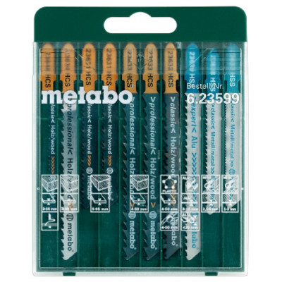 Полотно пиляльне для електролобзика Metabo, по дереву та металу, набір 10шт