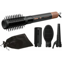 Фен-щітка Rowenta Air Shape, 1300Вт, 3 режими, іоніз-я, хол. обдув, 4 насадки, кераміка, чорно-золотий Фен-щітка Rowenta Air Shape, 1300Вт, 3 режими, іоніз-я, хол. обдув, 4 насадки, кераміка, чорно-золотий