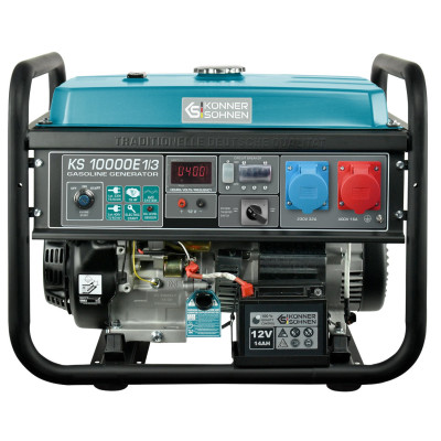 Генератор бензиновий Konner&Sohnen KS 10000E 1/3, 230/400В, 7.5/8кВт, 3Фази, електростартер, 88кг Генератор бензиновий Konner&Sohnen KS 10000E 1/3, 230/400В, 7.5/8кВт, 3Фази, електростартер, 88кг