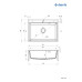 Мийка кухонна Deante Eridan, граніт, прямокутна, без крила, 700х520х210мм, чаша - 1, врізна, металічний графіт Мийка кухонна Deante Eridan, граніт, прямокутна, без крила, 700х520х210мм, чаша - 1, врізна, металічний графіт