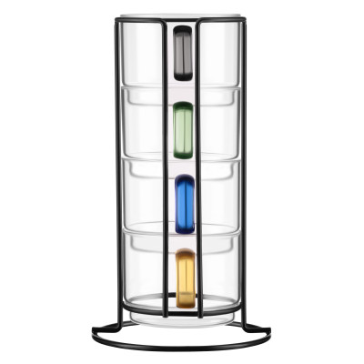 ARDESTO Набір чашок 350мл, 4шт, боросилікатне скло, прозорий ARDESTO Набір чашок 350мл, 4шт, боросилікатне скло, прозорий