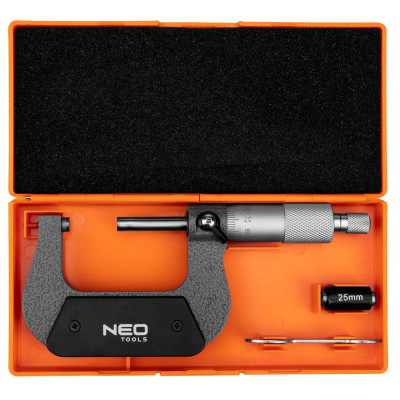 Neo Tools Мікрометр з верн'єром 25-50 мм, ±0.01 мм/м