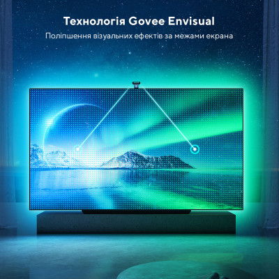 Govee Набір адаптивного підсвічування H605C Envisual TV Backlight T2 with Dual Cameras 75-85' RGB Чорний