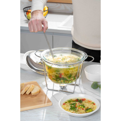 Марміт ARDESTO Black Mars 3800мл, скло, нержавіюча сталь, кругла, прозорий