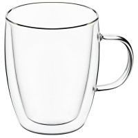 ARDESTO Набір чашок з ручками з подвійними стінками, 270 мл, В 10 см, 2 од., боросилікатне скло