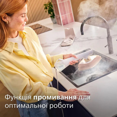 Відпарювач-праска Philips OneTurn, 1800Вт, 200мл, паровий удар -90гр, поворот для зміни типу девайса, алюміній, білий Відпарювач-праска Philips OneTurn, 1800Вт, 200мл, паровий удар -90гр, поворот для зміни типу девайса, алюміній, білий