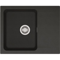 Мийка кухонна Franke Orion, тектонайт, прямокутник, з крилом, 620х500х180мм, чаша - 1, накладна, OID 611-62, чорний