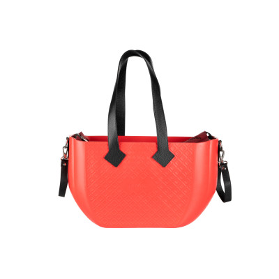 Сумка Nuvita MyMia ручки шкіра, килимок, ремені для коляски, червоно-чорний