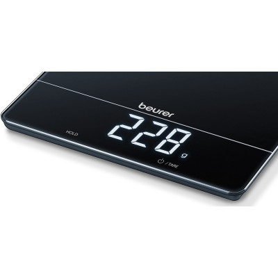Beurer Ваги кухонні, 15кг, сенс. керування, 3хААА в комплекті, скло, чорний Beurer Ваги кухонні, 15кг, сенс. керування, 3хААА в комплекті, скло, чорний