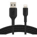 Belkin Кабель USB-A - Lightning, BRAIDED, 2m, black Belkin Кабель USB-A - Lightning, BRAIDED, 2m, black