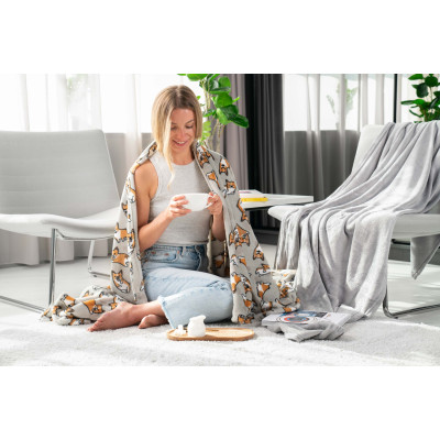 Плед ARDESTO Flannel, 160х200см, 100% поліестер, коргі