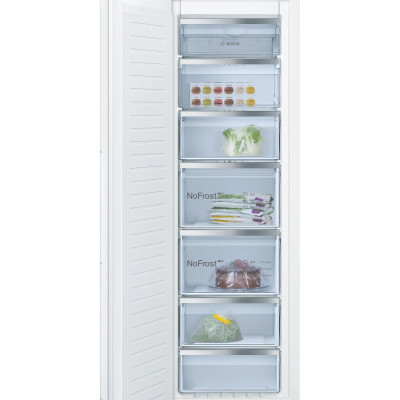 Морозильна камера Bosch вбудована, 177x55x55, 212л, 1дв., E, NF, білий Морозильна камера Bosch вбудована, 177x55x55, 212л, 1дв., E, NF, білий