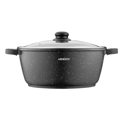 Кастрюля со стеклянной крышкой Ardesto Gemini Anzio, 6.4л, алюминий, черный AR2426GE