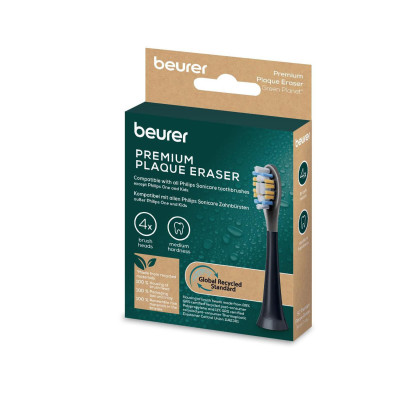 Насадки до зубних щіток Beurer SC 30/50 Premium Plaque Eraser, проти нальоту, 4 шт в комплекті, чорні