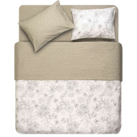 КПБ 1,5сп ARDESTO Gloria, підковдра 160х220см, простирадло 160х220см, наволочки (2) 50х70см, 100% бавовна, сатин, квіти, бежевий