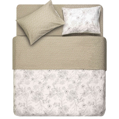 КПБ 1,5сп ARDESTO Gloria, підковдра 160х220см, простирадло 160х220см, наволочки (2) 50х70см, 100% бавовна, сатин, квіти, бежевий КПБ 1,5сп ARDESTO Gloria, підковдра 160х220см, простирадло 160х220см, наволочки (2) 50х70см, 100% бавовна, сатин, квіти, бежевий