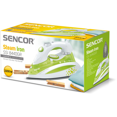 Утюг Sencor, 2200Вт, 380мл, паровой удар -120гр, постоянный пар - 25гр, керам. подошва, зеленый (SSI8440GR) Утюг Sencor, 2200Вт, 380мл, паровой удар -120гр, постоянный пар - 25гр, керам. подошва, зеленый (SSI8440GR)