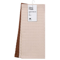 Набір рушників для кухні ARDESTO Pique 40x60см, 2шт, 100% бавовна, молочний, коричневий