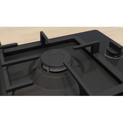 Варильна поверхня Bosch газова, 60см, чавун, WOK,чорний Варильна поверхня Bosch газова, 60см, чавун, WOK,чорний