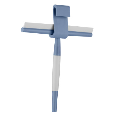 Шкребок для скла з гачком ARDESTO Solid 22.7х21.7см, пластик, гума, блакитний